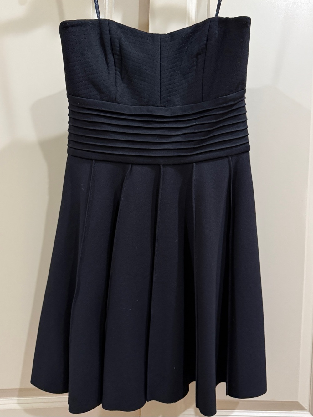 Like New Black Strapless Sweetheart Neckline Skater Dress by Parker, Medium